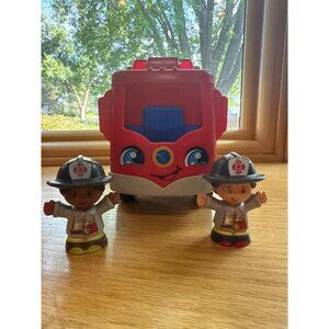 Fisher-Price Little People Fire Truck With 2 Firefighter Figures